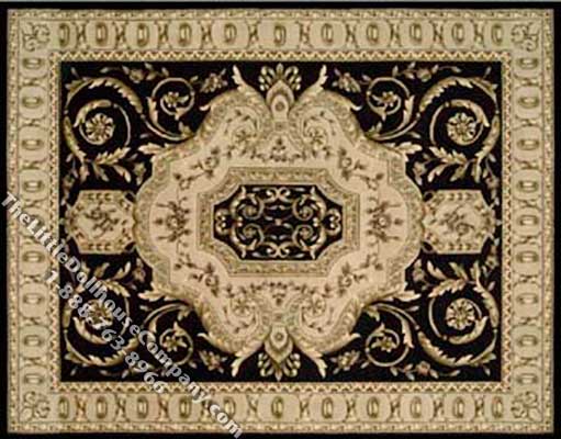 (image for) Dollhouse Scale Model Medium Sized French Style Rug