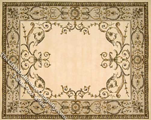 (image for) Dollhouse Scale Model Medium Sized French Style Rug