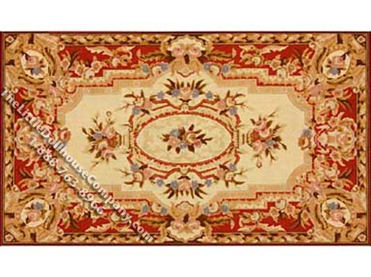 (image for) Dollhouse Scale Model French Aubusson Rectangular Rug