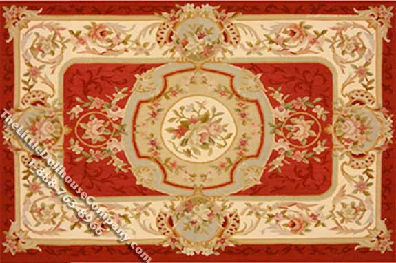 (image for) Dollhouse Scale Model Medium Sized French Aubusson Rug
