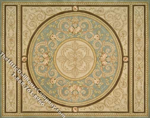 (image for) Dollhouse Scale Model Medium Sized French Style Rug