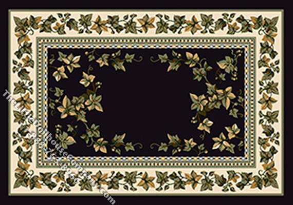 (image for) Dollhouse Scale Model Medium Sized "Country Ivy" Rug