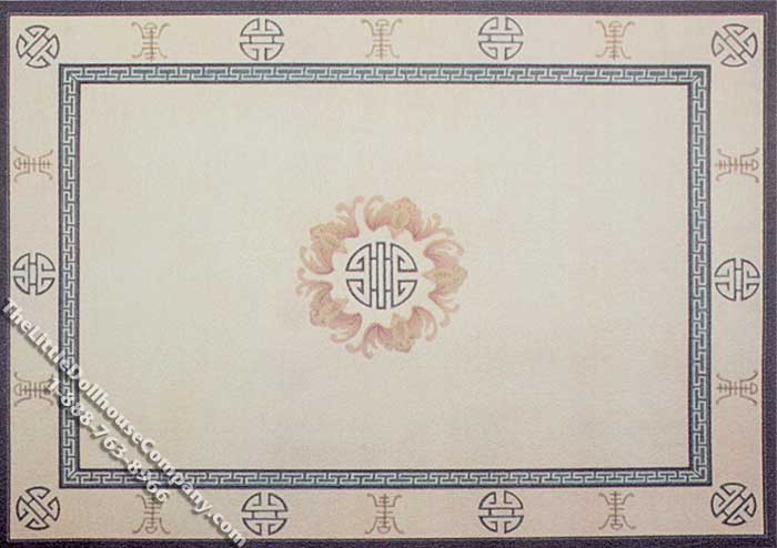 (image for) Dollhouse Scale Model Asian Theme Rug