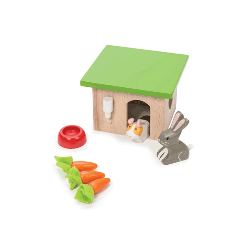 (image for) Dollhouse Scale Bunny and Guinea Set
