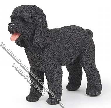 (image for) Dollhouse Scale Model Standing Black Poodle