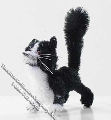 (image for) Miniature Standing Black and White Cat by Sue Wilkes