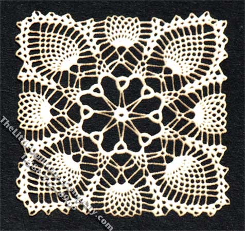 (image for) Miniature Square Laser Cut Doily for Dollhouses
