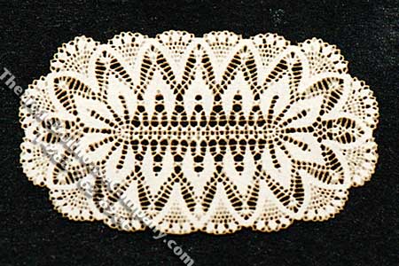 (image for) Miniature Laser Cut Oval Doily for Dollhouses