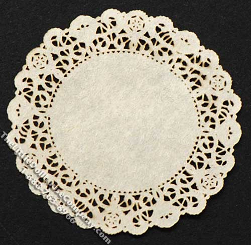 (image for) Miniature Round Laser Cut Doily for Dollhouses