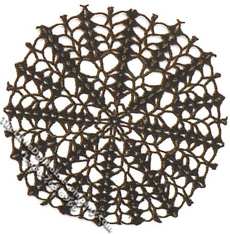 (image for) Miniature Black Round Laser Cut Doily for Dollhouses