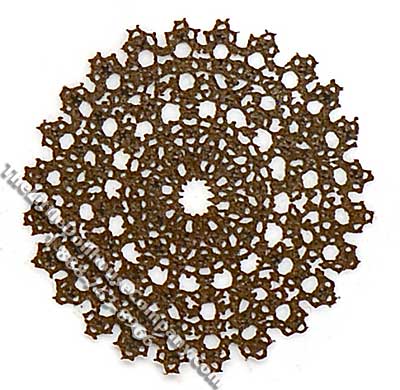 (image for) Miniature Black Round Laser Cut Doily for Dollhouses