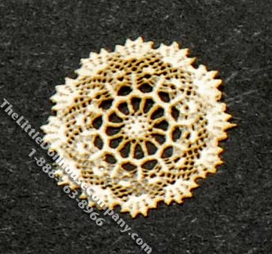 (image for) Miniature 1/4 Scale Round Laser Cut Doily for Dollhouses
