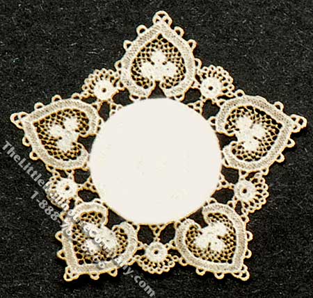 (image for) Miniature Hearts Themed Laser Cut Doily for Dollhouses