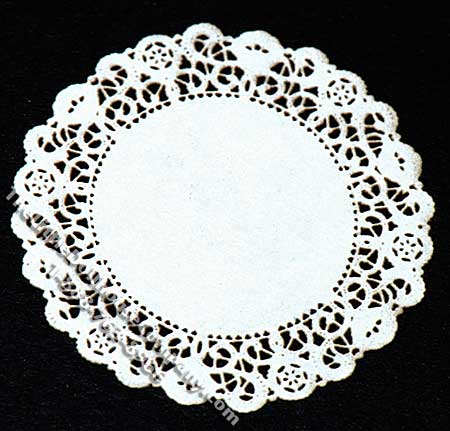 (image for) Miniature Large Round Laser Cut Doily for Dollhouses
