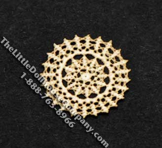 (image for) Miniature 1/4 Scale Round Laser Cut Doily for Dollhouses