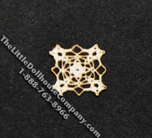 (image for) Miniature 1/4 Scale Square Laser Cut Doily for Dollhouses