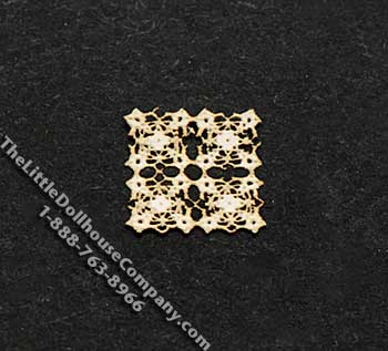 (image for) Miniature 1/4 Scale Square Laser Cut Doily for Dollhouses
