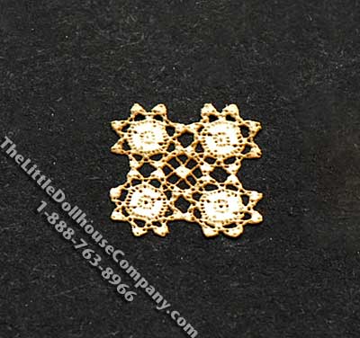 (image for) Miniature Quarter Scale Laser Cut Square Doily for Dollhouses