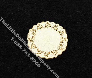 (image for) Miniature 1/4 Scale Round Laser Cut Doily for Dollhouses