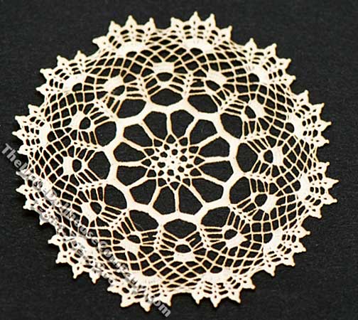 (image for) Miniature Round Laser Cut Doily for Dollhouses