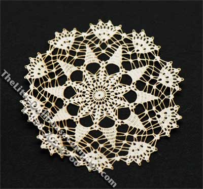 (image for) Miniature Full Scale Round Laser Cut Doily for Dollhouses