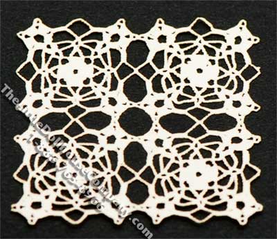 (image for) Miniature Square Laser Cut Doily for Dollhouses