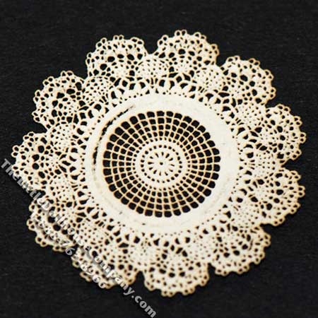 (image for) Miniature Flower Shaped Laser Cut Doily for Dollhouses