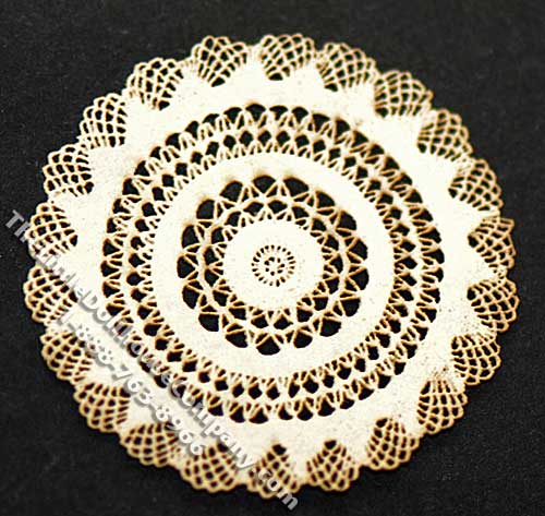 (image for) Miniature Round Laser Cut Doily for Dollhouses