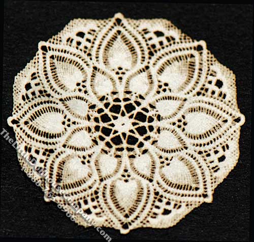 (image for) Miniature Flower Themed Laser Cut Oval Doily for Dollhouses