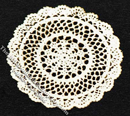 (image for) Miniature Round Laser Cut Doily for Dollhouses