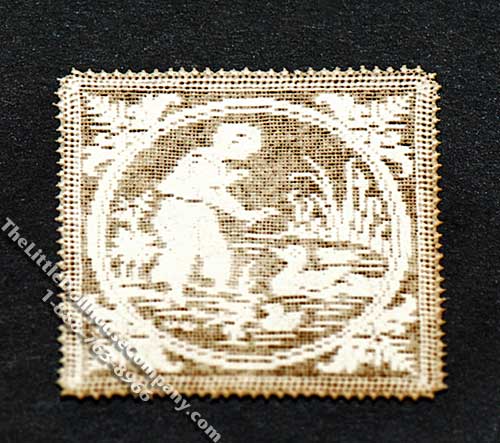 (image for) Miniature Full Scale Pond Scene Doily for Dollhouses