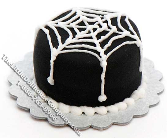 (image for) Dollhouse Scale Model Spider Web Cake