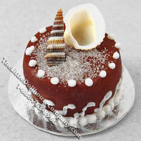 (image for) Dollhouse Scale Model Chocolate Shell Cake
