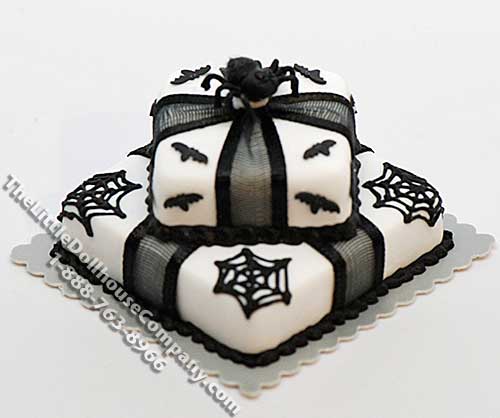 (image for) Dollhouse Scale Model 2 Tier Halloween Cake