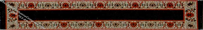 (image for) Dollhouse Scale Model Black, Gold & Red Runner