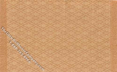 (image for) Dollhouse Scale Model Rectangular Gold Diamond Pattern Rug
