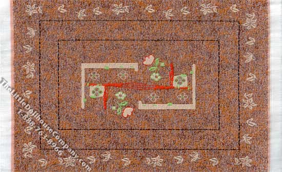 (image for) Dollhouse Scale Model Rectangular Orange-Brown Rug & Runner