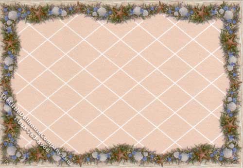 (image for) Miniature Rectangular Seaside & Crosshatch Rug for Dollhouses