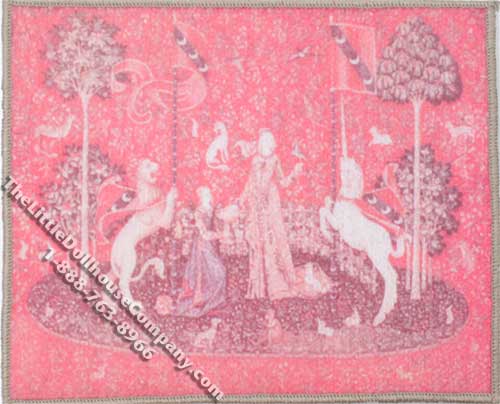 (image for) Miniature "Lady & the Unicorn" Rug for Dollhouses