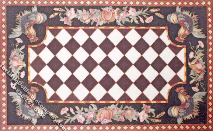 (image for) Dollhouse Scale Model Farm Theme Rug