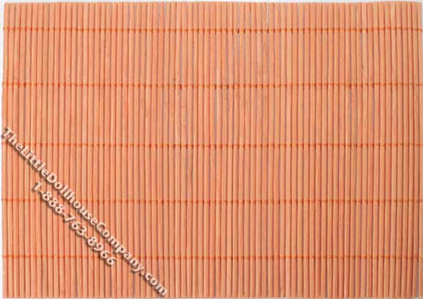 (image for) Dollhouse Scale Model Orange Bamboo Floormat