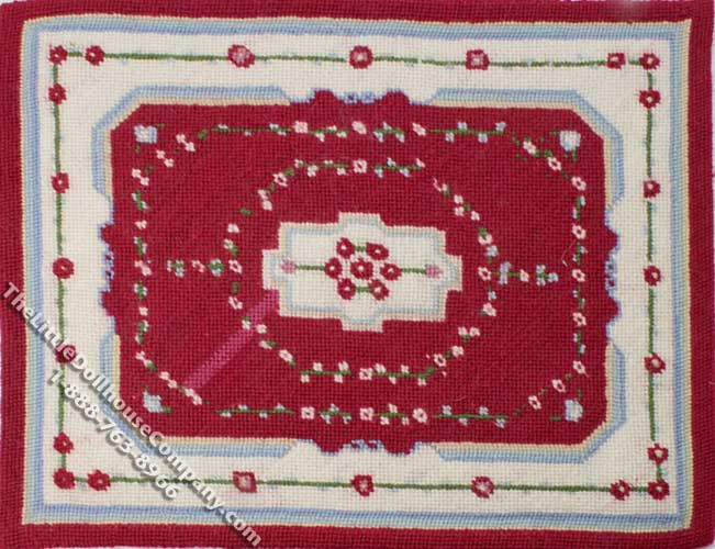 (image for) Dollhouse Scale Model Rectangular Traditional Rug