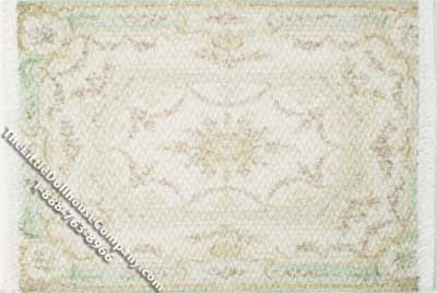 (image for) Dollhouse Scale Model Rectangular Light Green Rug