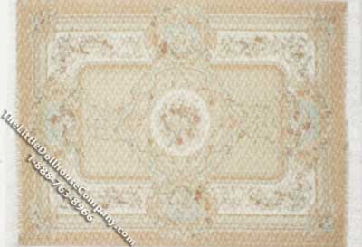 (image for) Dollhouse Scale Model Rectangular Dark Gold Rug