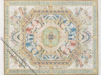 (image for) Miniature Rectangular Multi-Color Traditional Rug for Dollhouses