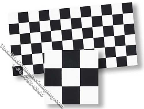 (image for) Dollhouse Scale Model Black and White Mosaic Floor Tiles