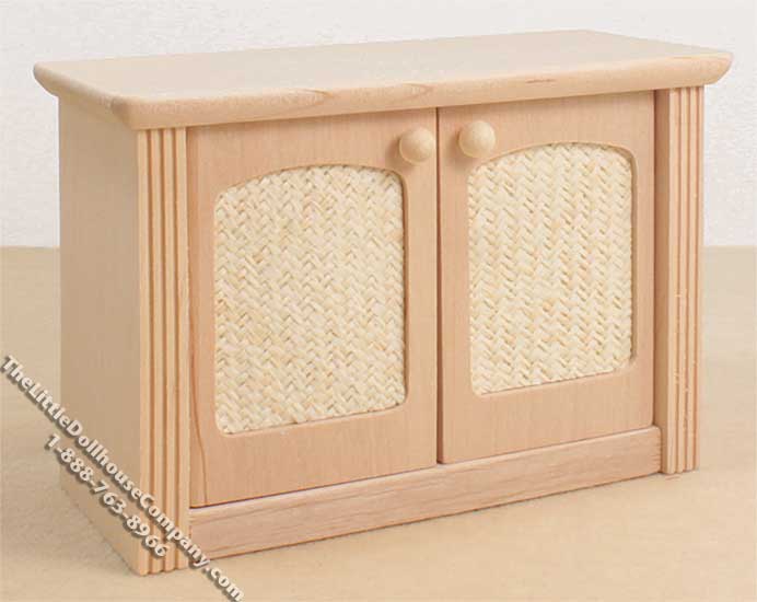(image for) Miniature Oak Kitchen Cupboard for Dollhouses