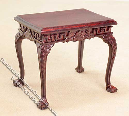 (image for) Miniature Mahogany End Table for Dollhouses