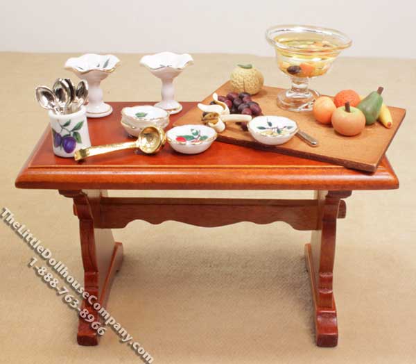(image for) Dollhouse Scale Model Table with Fruit Salad