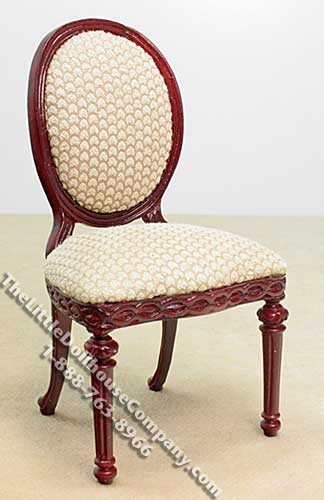 (image for) Miniature Mahogany Gabrielle Side Chair for Dollhouses